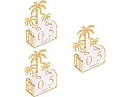 Conjunto Com 3 Blocos De Calendário De Madeira, Blocos De Calendário Decorativos, Calendário Mensal, Bloco De Gokoco