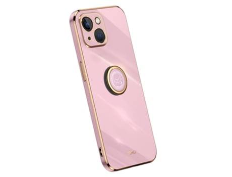 Suporte Casa Galvanizado Para Iphone 15 Plus Xinli Pele Sintética Roxo