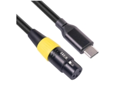 Cabo Lurelia USB-C XLR Macho/Fêmea de 3 Pinos, para Teclados, Pianos, Sintetizadores e Microfones