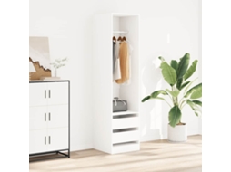 Vidaxl Roupeiro Com Gavetas 50x50x200 Cm Derivados De Madeira Branco