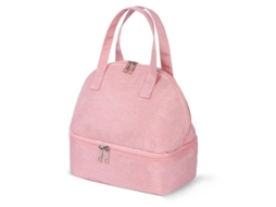 2026 bolsa de Almoço Isolada de Compartimento Duplo para Escola Piquenique Camping Rosa
