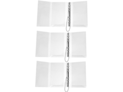 Pasta de Arquivo A6 Recarregável, PVC Transparente, 3 Peças, Capa para Agenda com Argolas Sólidas, Folhas Bags