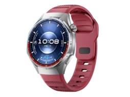 Bracelete Para Huawei Watch Gt 6 Pro - Silicone Esportivo Granulado - Fivela Reversa Vinho Tinto
