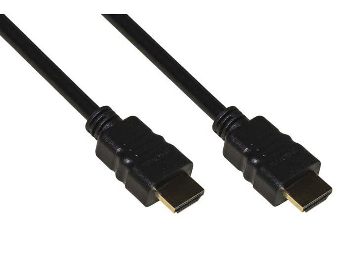 Cabo HDMI 2.0 UHD 4K 60 Hz 3D Ethernet 18 Gb Contatos Dourados MT. 0.5 Cor Preta LINK