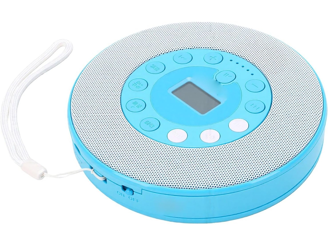 Leitor Cd Portátil Com Alto-falante, Reprodutor De Música Bluetooth Recarregável Com Anti-pulos