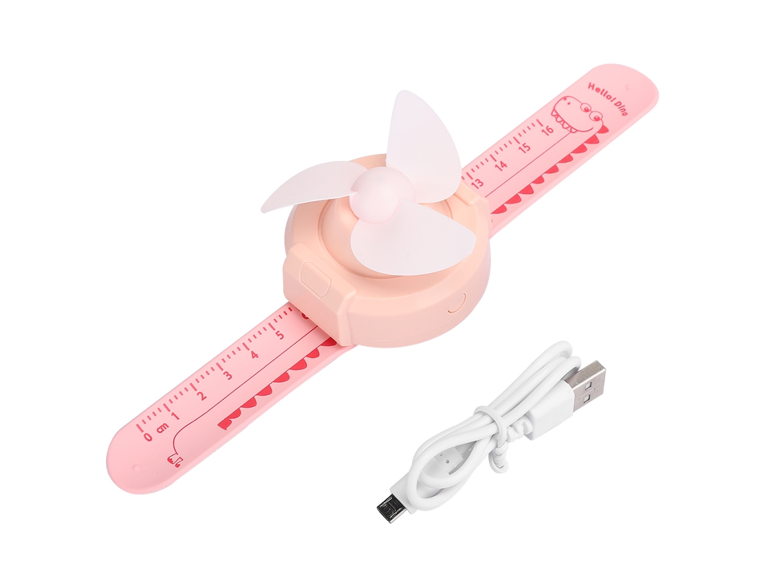 Relógio Infantil Com Ventilador (recarregável Via Usb, Portátil E De Mão) Presente Pequeno Criativo Novo 2020 Ventilador Rosa Para Estudantes