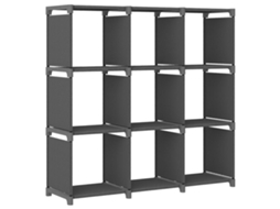 Display Shelf, Display Shelves Vidaxl Cinzeto Tecido (9 Cubos )