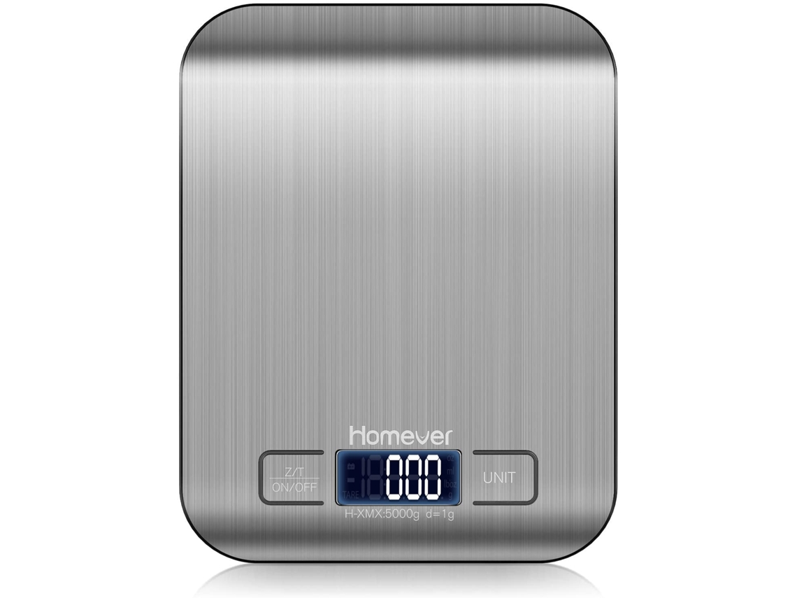 Plataforma De Aço Inoxidável Fácil De Limpar, Balança De Cozinha Com Pés De Borracha Antiderrapantes E Visor Lcd Retroiluminado Para Cozinha Diária
