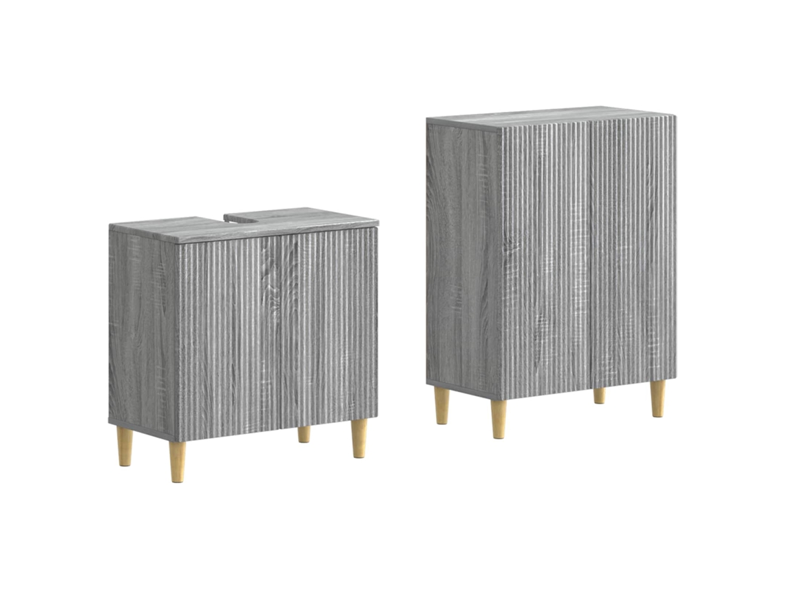 Vidaxl Conjunto De Armário De Banheiro Com 2 Peças Arnhem
