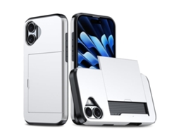 Capa Protetora À Prova De Choque Para Iphone 16 Plus - Compartimento Para Cartão