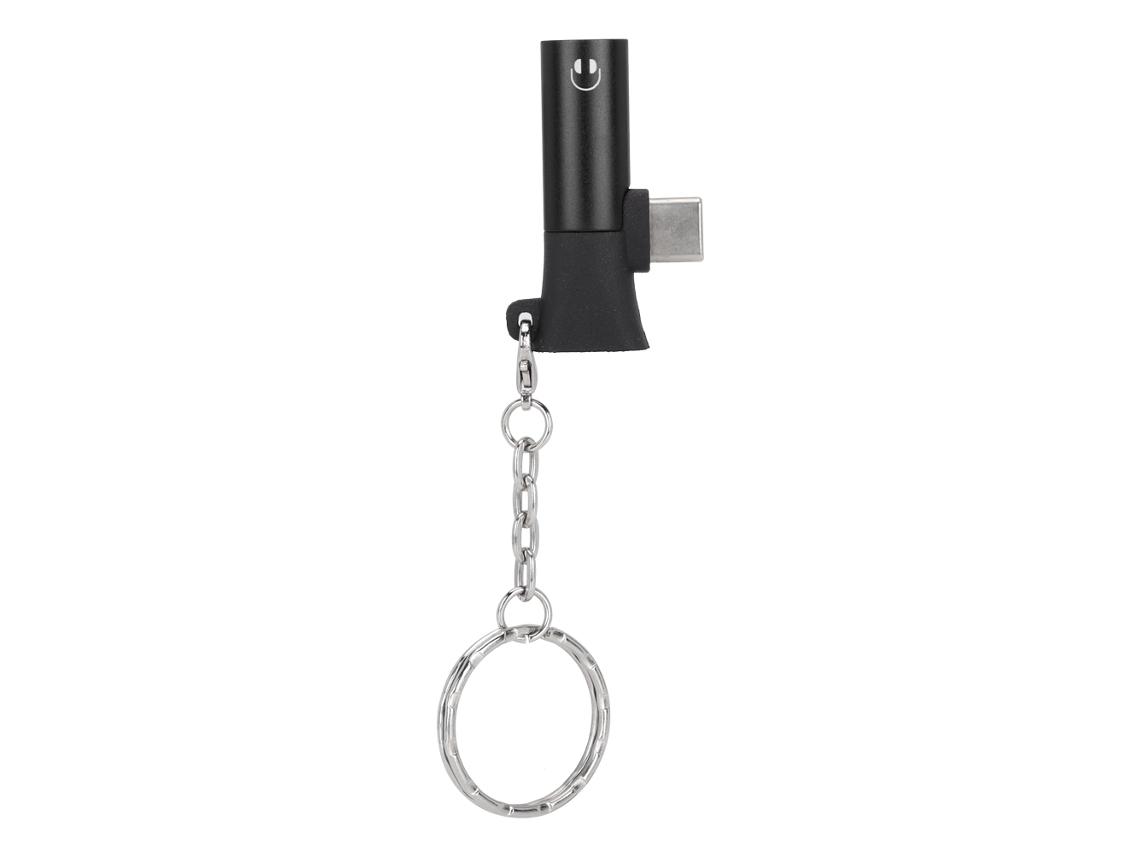 Adaptador 2 em 1 LAXISCREED Type c para 3.5mm com Chaveiro