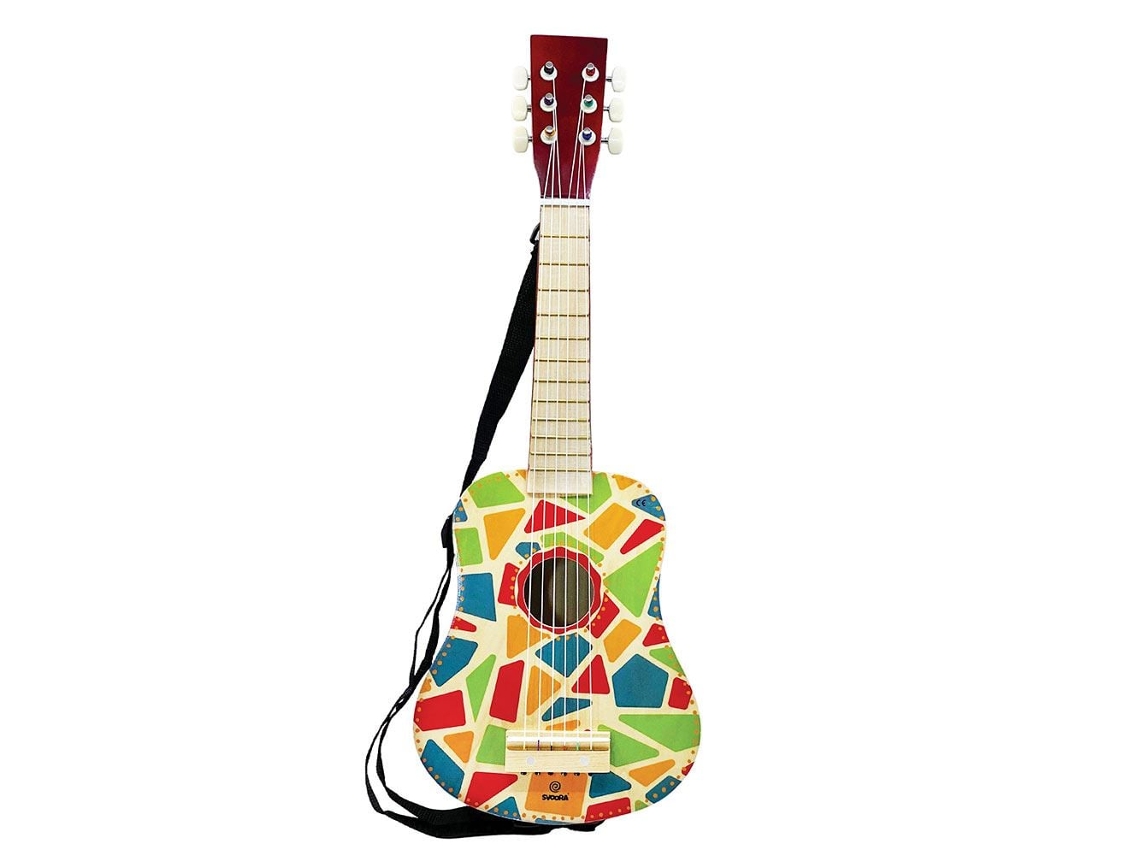 Guitarra De Brinquedo Infantil Svoora Circo 64x26x8 Cm Colorida E Divertida