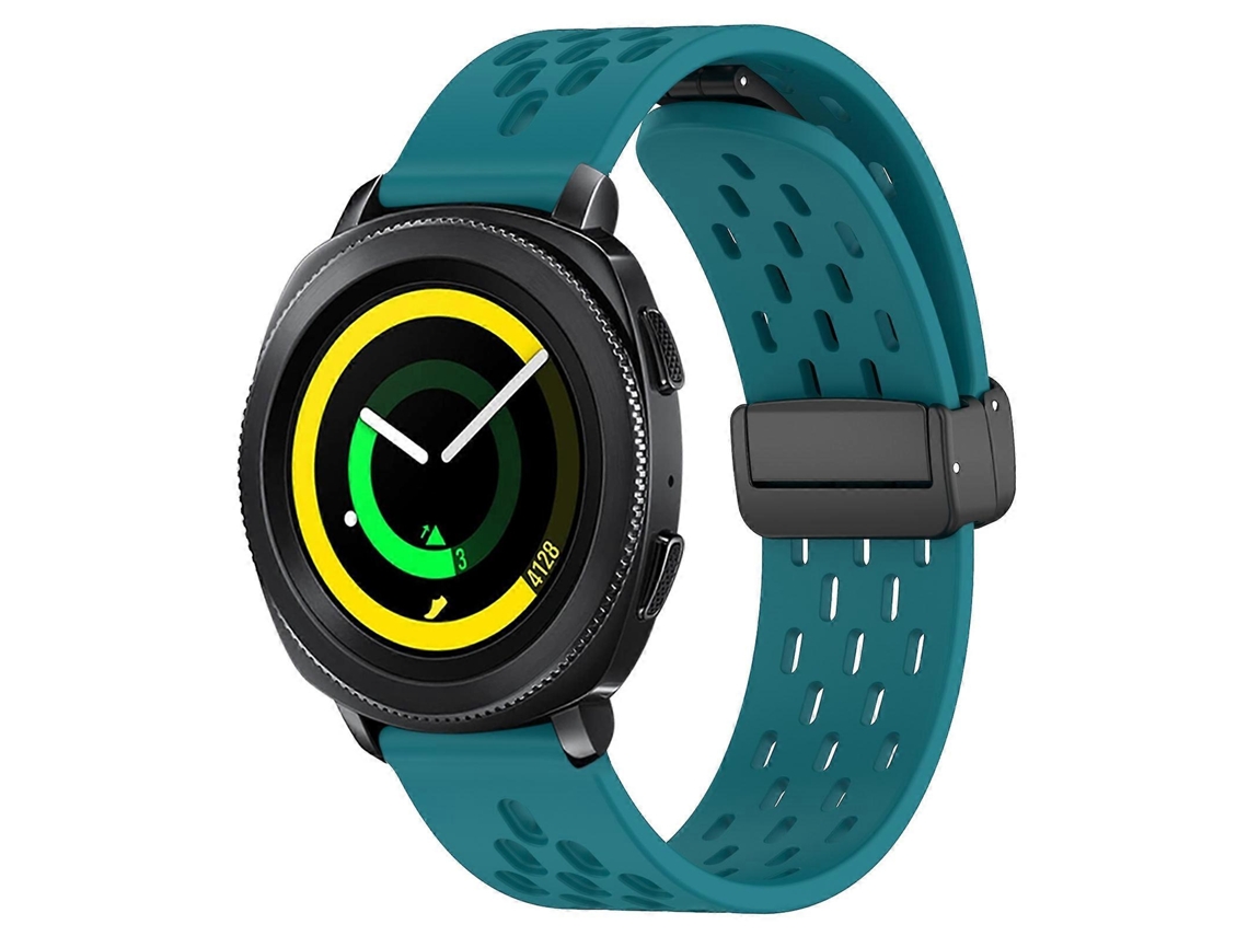 Pulseira De Silicone Dobrável De 20 Mm Com Fecho Magnético
