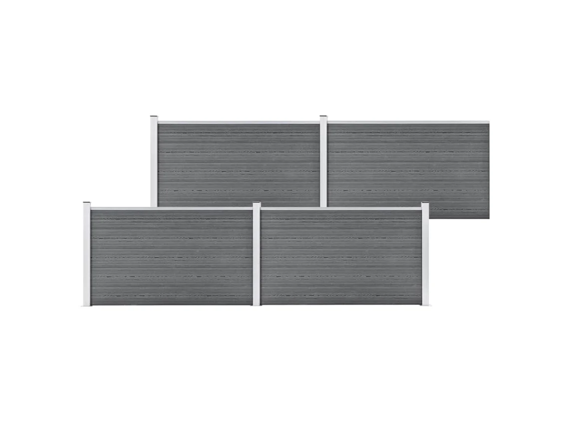 Fence Set, Fence Sets Vidaxl Cinzeto Wpc (n/a)