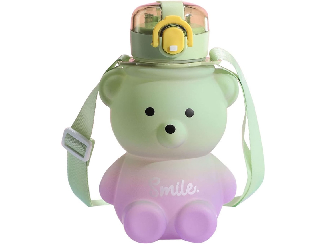 Copo De Gua Gradiente Com Palhinha ? Design Urso, Grande Capacidade Porttil | Orysin
