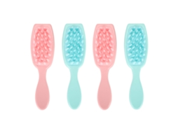 4pcs Escova De Shampoo Com Cabo Longo Massagem De Cabelo Suave Ergonômico Rosa Azul