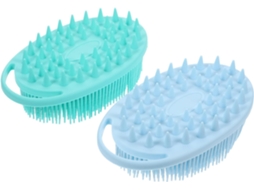 Lurelia Pack De 2 Escovas De Silicone Para Costas E Corpo, Silicone Macio, Dupla Face E Com Argola, Uso Diário
