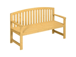 Banco Madeira 2 Lugares Intempéries 140x50x85cm Laranja