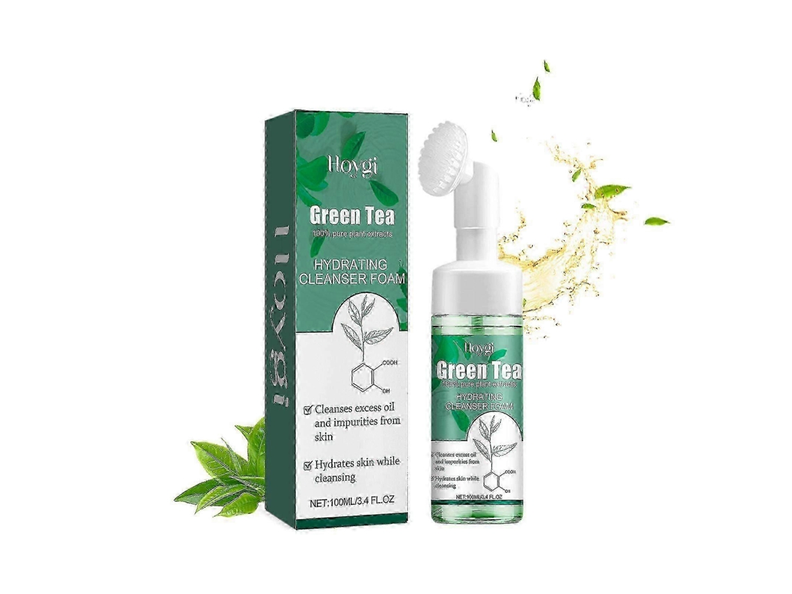 Sabonete Facial Espumante De Chá Verde. Limpa Profundamente A Pele Do Rosto, Combatendo A Acne. Sabonete Facial Iluminador.