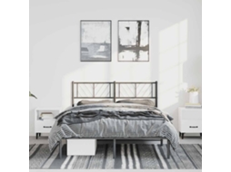 Vidaxl Estrutura De Cama Em Metal Com Cabeceira 150x200 Cm Preto