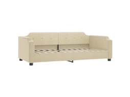 Day Bed, Day Beds Vidaxl Creme Tecido (80 X 200 Cm)