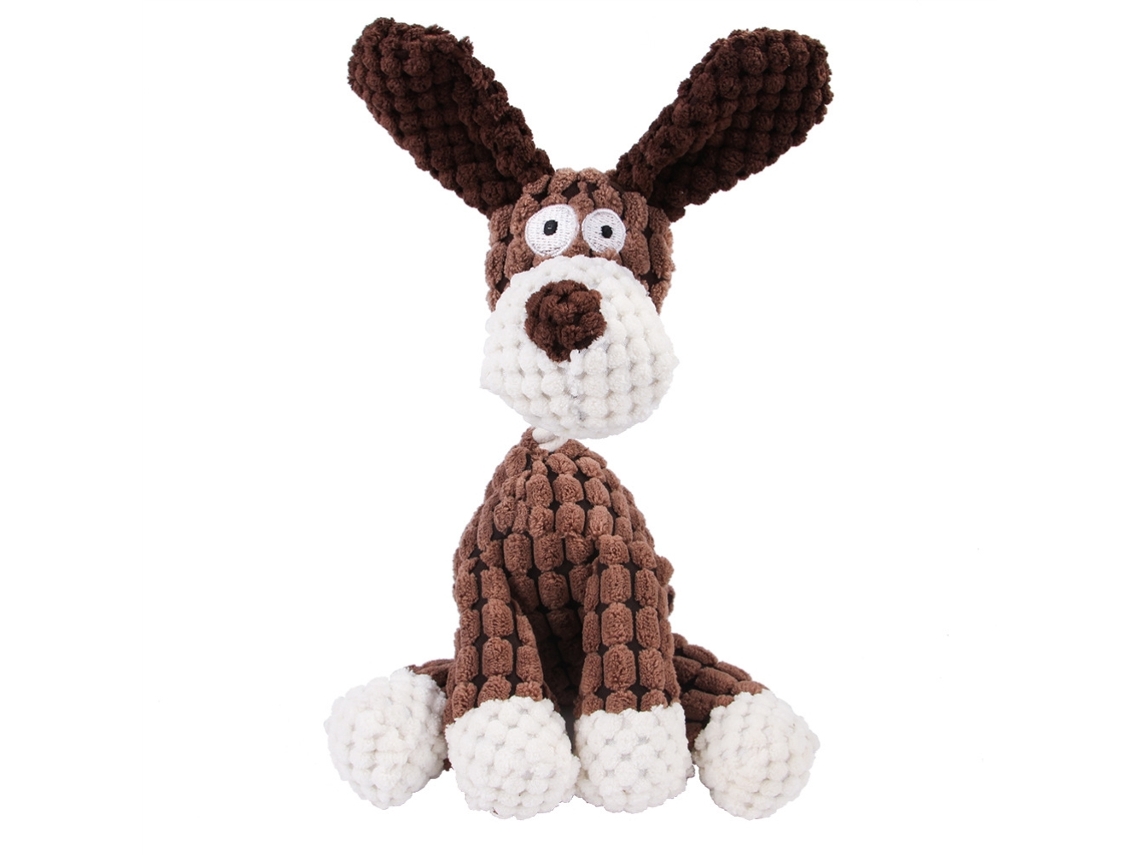 Mali brinquedo de Pelúcia para Cães Donkey Corduroy com Som e Masticável Resistente