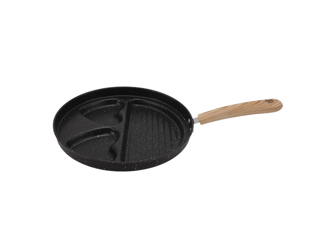 Frigideira Dividida 3 Em 1, Panela Antiaderente Para Bife De Ovo, Multifuncional Cozinha Doméstica