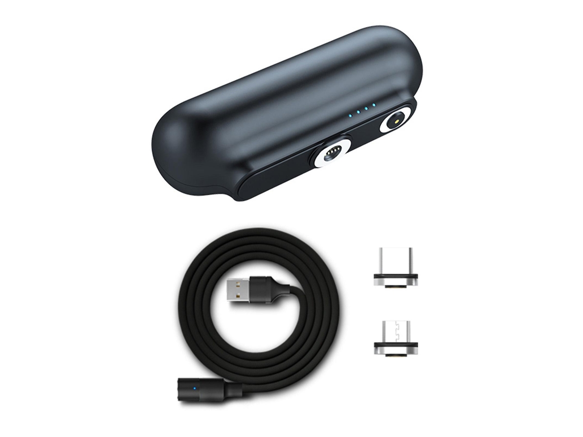 Mini Banco Magnético Do Poder Do Carregador 2600Mah com Relação Tipo-C/Micro Usb/Ios ALLINLESS