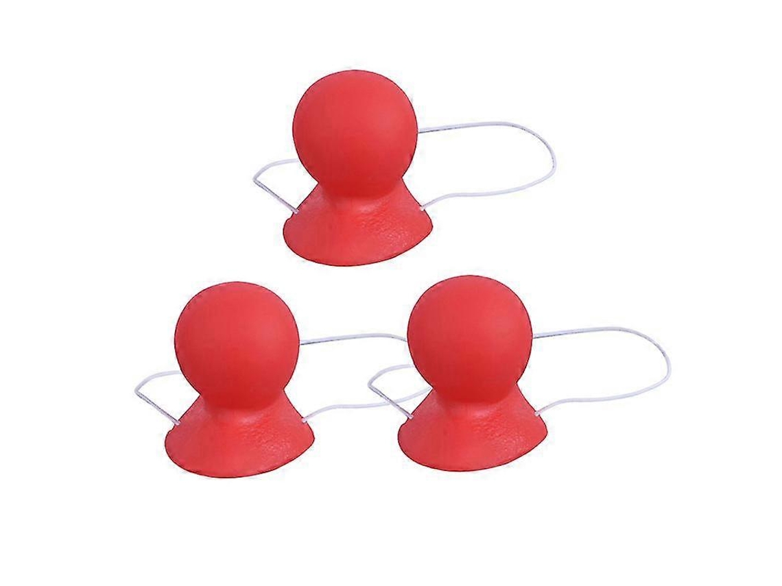 Nariz de borracha vermelho grande de 3 polegadas com som de buzina para Halloween, Carnaval e dança de máscaras.