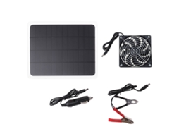 Ventilador com Painel Solar 10w 12v para Galinheiro BRILVIBERA