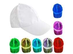 Omni-2026gorra De Béisbol Led Luminosa Com Mudança De Cor Para Halloween E Natal Gorra De Hip Hop Com Fibra Óptica