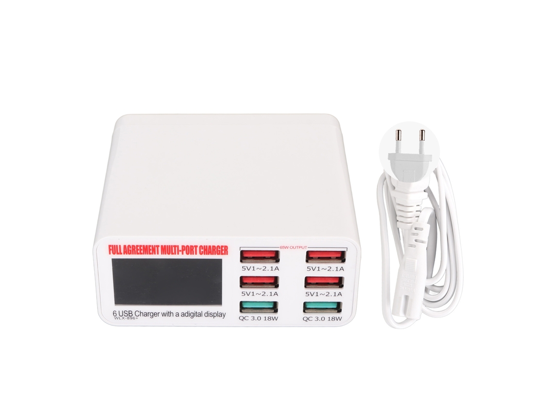 Estação de Carregamento Usb LAXISCREED 6 Portas 65w Fast Charging