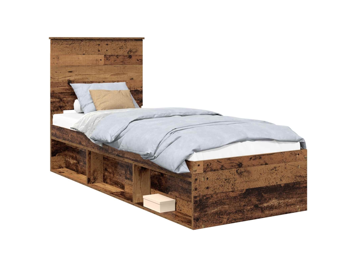 Estrutura da Cama com Cabeceira Madeira Antiga 75x190 cm MAISON EXCLUSIVE
