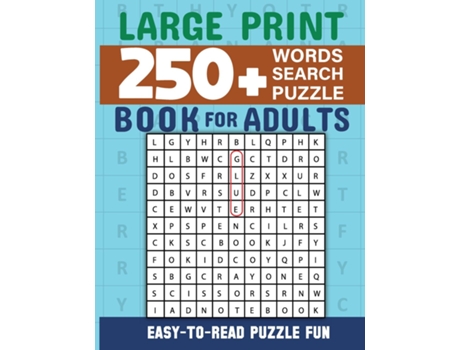 Livro Word Search Book 250 Word Puzzles with Solutions for Adults Large Print Word Search Book for Adults de Laura Bidden (Inglês)