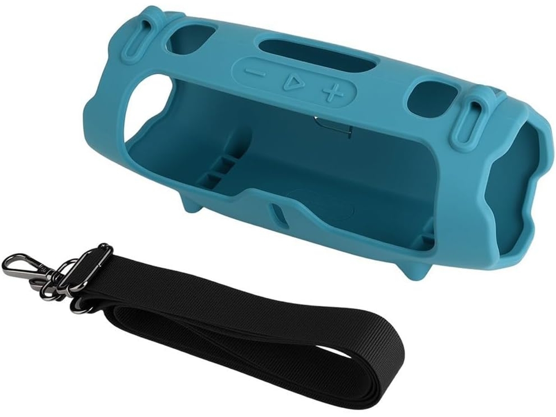 Capa De Silicone Macio Para Jbl Charge 6 Com Alça (azul)
