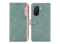 Tkdaddy Abeel Para Xiaomi Redmi A5 4g (171,7 Mm) / Poco C71 4g Capa De Couro Com Emenda Colorida E Bloqueio Rfid Azul Bebê