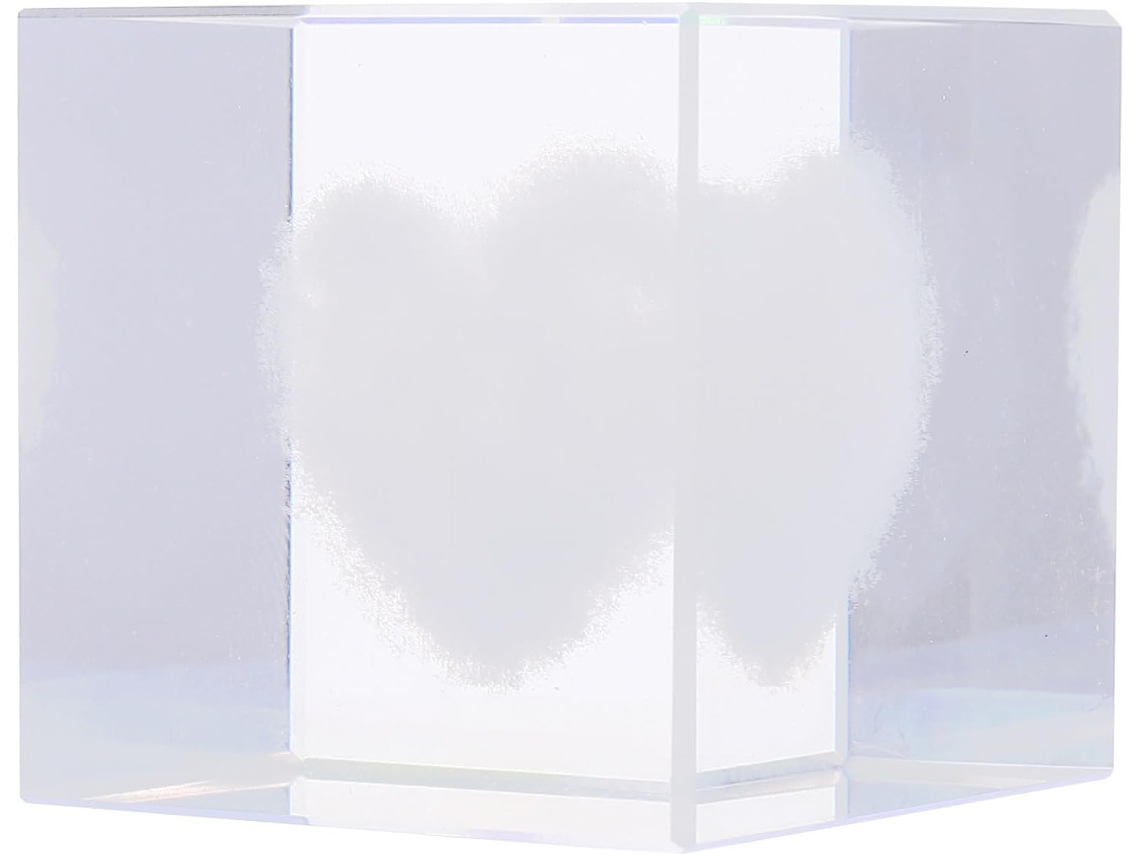 Elegante Suave Acabamento Delicado Transparente Formato Coração 3d Perfeito Escritório Quarto Este Cubo GOKOCO