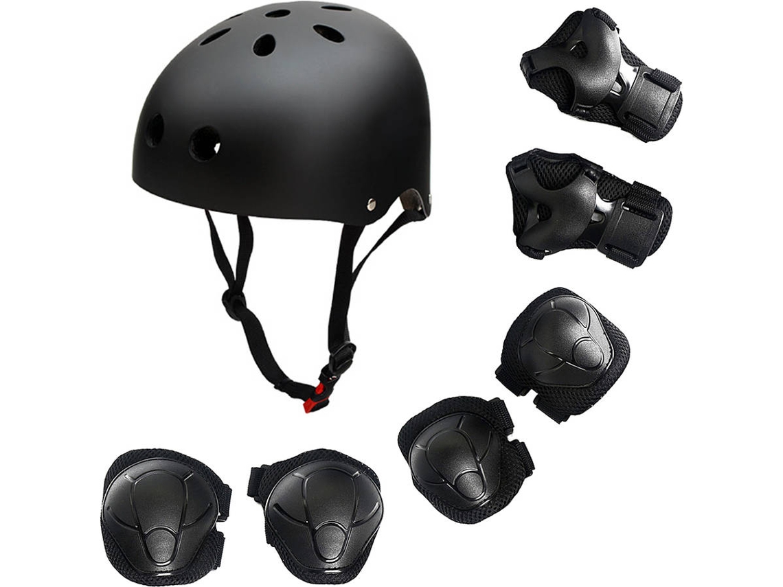 Conjunto de Equipamento de Skate Proteção para Crianças ANSELF Preto (7)