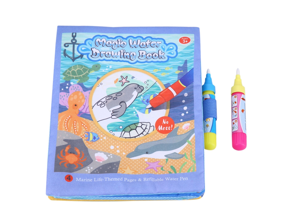 Primerox livro de Técido para Desenho com Água Reutilizável Brinquedo Educativo para Bebês e Crianças