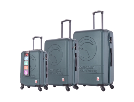 Conjunto de 3 Malas de Rodinhas Verdes Escuras Cc-T243 Dark Green COMPAGNIE DE CALIFORNIE