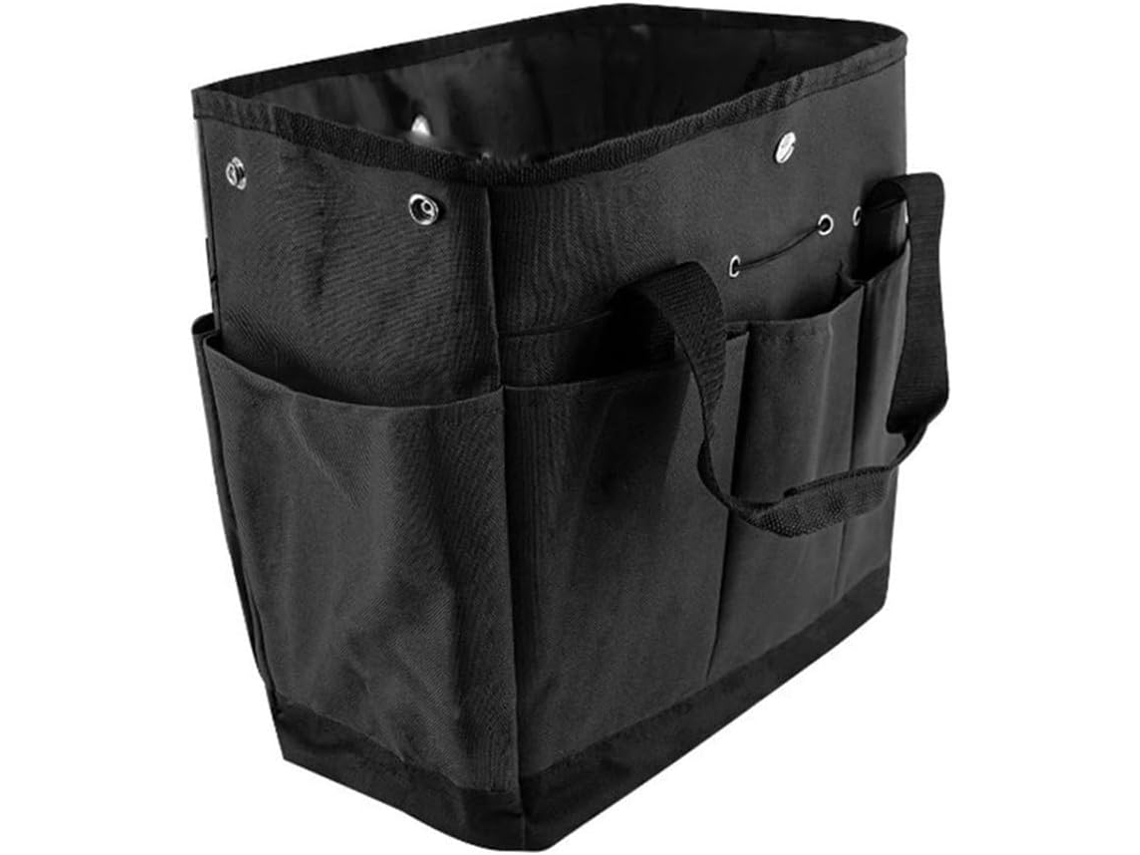 Bolsa organizadora para ferramentas de jardim em tecido Oxford resistente, bolsa de armazenamento de grande capacidade com compartimentos.