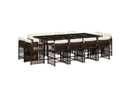 Garden Dining Set, Garden Dining Sets Vidaxl Marrom Rattan / Vime (n/a)