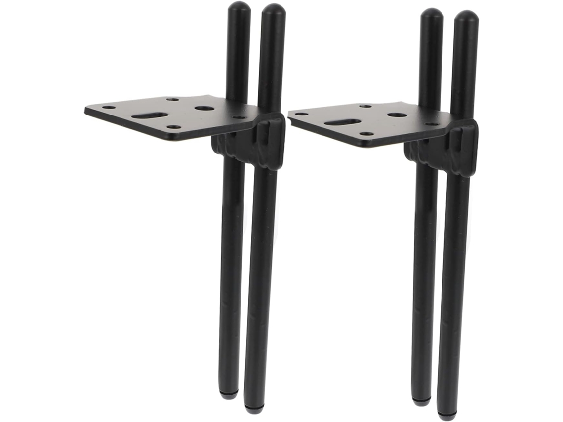 Lurrose Conjunto Com 2 Pés De Metal Resistentes E Duráveis Para Móveis, Suporte Para Sofá, Armário E Mesa De Centro