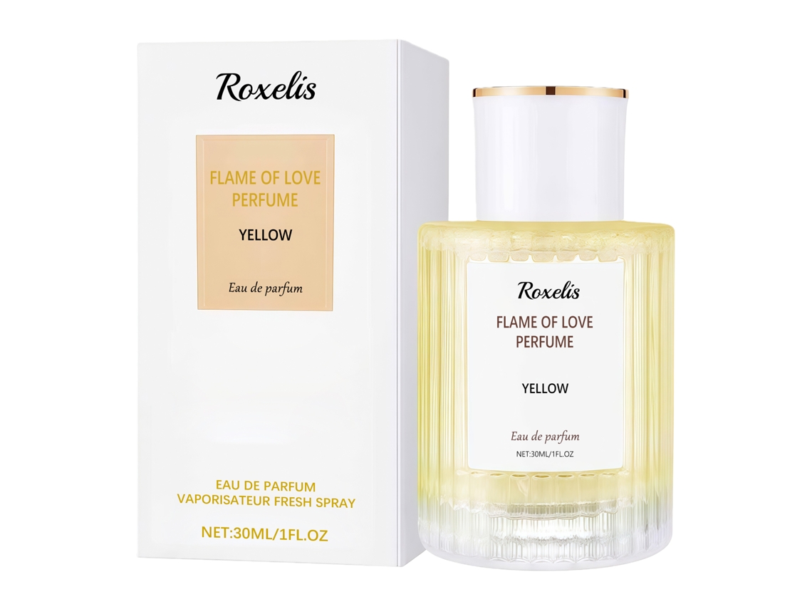 Perfume Feminino Roxelis Yellow Lady Charming Edt Fragrância com Notas Florais Alegres LAXISCREED
