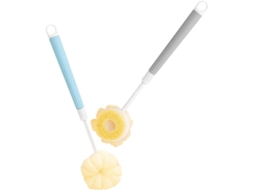 Conjunto De Escova Banho Packove 2 Peças Com Cabo Esponja Dupla Face Para O Corpo E Esfoliante