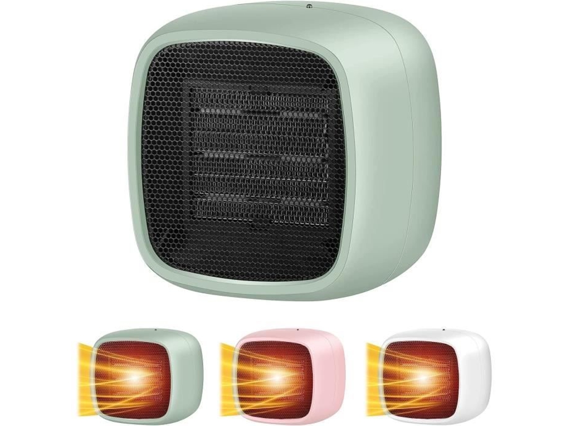 Aquecedor de Espaço 800W Aquecedor de Cerâmica de Mesa Mini Ventilador Aquecedor Portátil Baixo Consumo de Energia N987