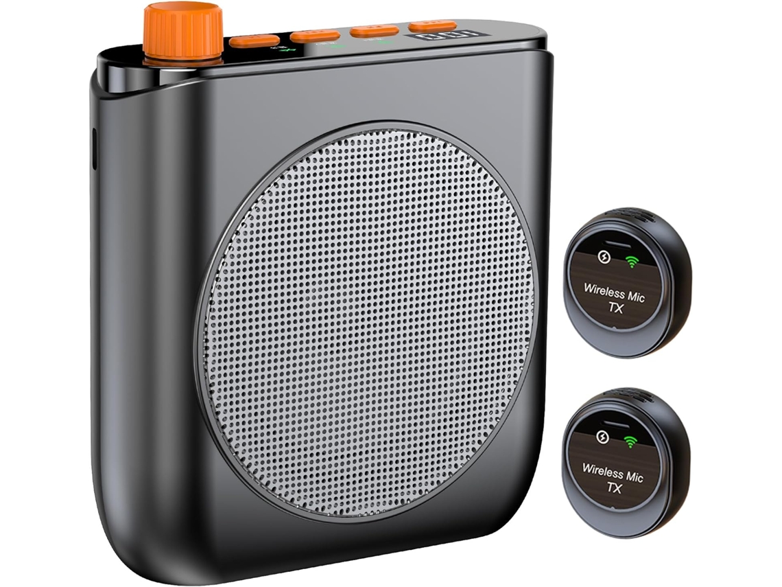 Amplificador De Microfone Sem Fio, Amplificador De Voz Com Clipe Magnético (preto)