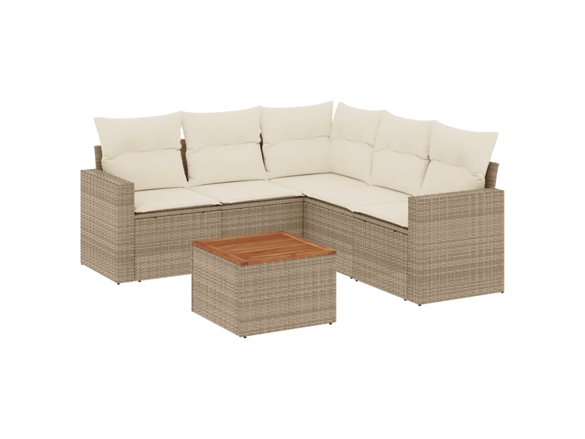Garden Sofa Set, Garden Sofa Sets Vidaxl Bege Rattan / Vime (n/a)