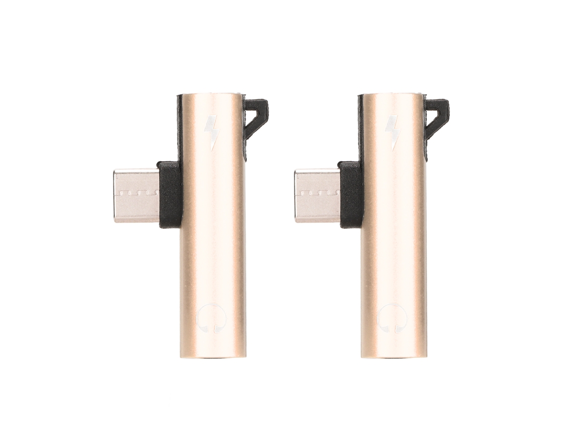 Adaptador 2 Em 1 (transferência De Áudio E Carregamento) Usb C Para Adaptador De Carregamento De Áudio 3.5mm