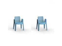 Set 2 Poltronas Interior, Exterior Azul Antigo Play Garbar